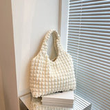 Large Capacity Casual Tote Women's Shoulder Bag Pleated Handbags
