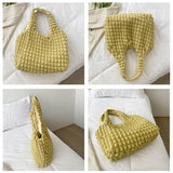 Large Capacity Casual Tote Women's Shoulder Bag Pleated Handbags