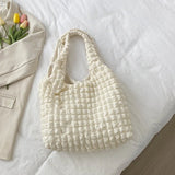 Large Capacity Casual Tote Women's Shoulder Bag Pleated Handbags