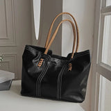 Large Capacity Women's Casual Tote Zipper Shoulder Bag High Business Style