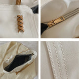 Large Capacity Women's Casual Tote Zipper Shoulder Bag High Business Style
