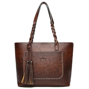 Women's Fall Leather Fringe Shoulder Bag