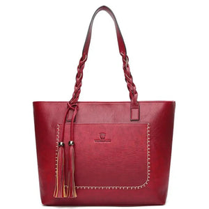 Women's Fall Leather Fringe Shoulder Bag