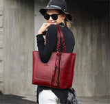 Women's Fall Leather Fringe Shoulder Bag