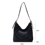 Large Capacity Shoulder Bags for Women High Pu Leather Bucket Tote