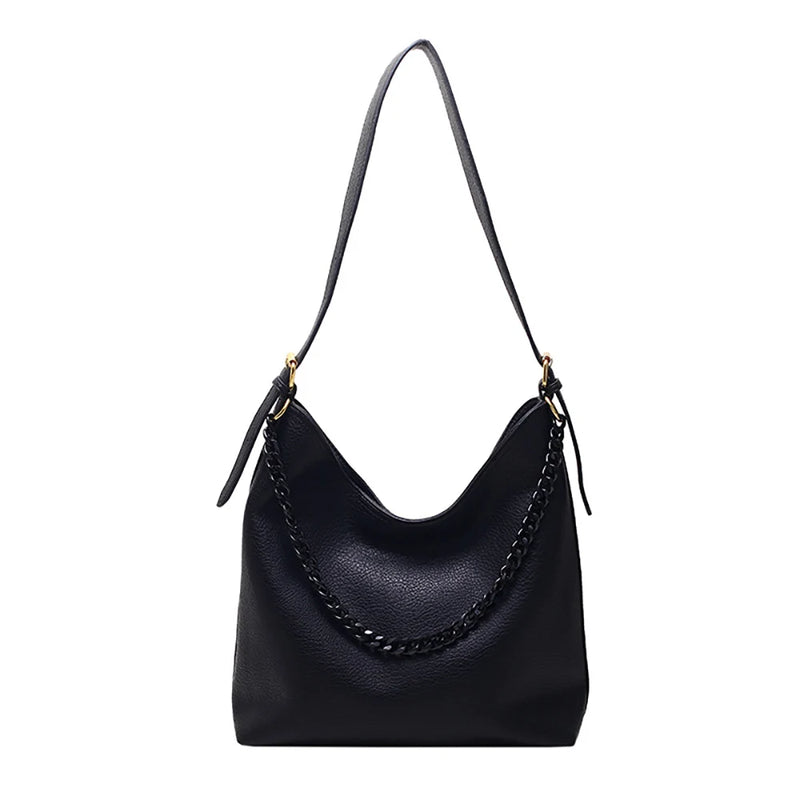 Large Capacity Shoulder Bags for Women High Pu Leather Bucket Tote
