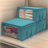 Large Capacity Clothes Storage Box Non Woven Fabric Quilts Clothes Organ