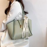 Large Capacity Women Texture Pu Leather Handbag Shoulder Totes Bags