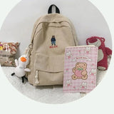 Corduroy Backpacks For Women Anti-theft Travel Bags