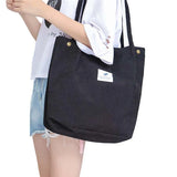 Large Corduroy Bag Women Casual Shoulder Bucket Bag