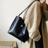 Large Capacity Crossbody Bags For Women High Bucket Bag Retro Female Shoulder Ba