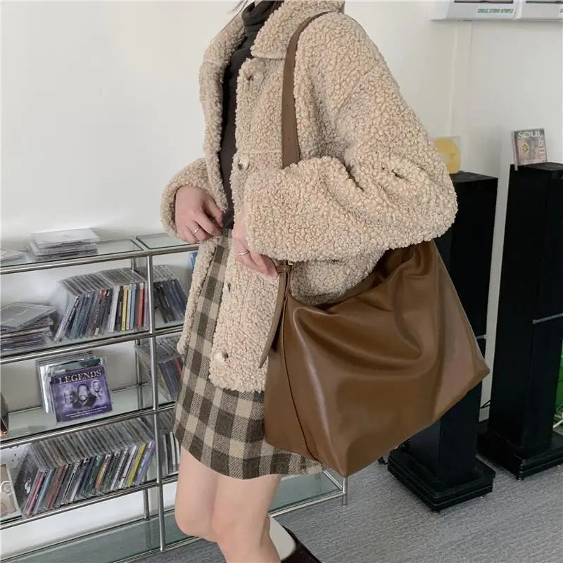 Retro PU Vintage Crossbody Bags Women Large Capacity Handbags