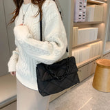 Large Capacity Crossbody Square Bags for Women, Quilted Winter Underarm Bags