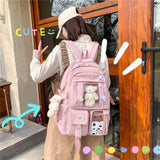 Women's Large-Capacity Multi-Pocket Nylon Backpack