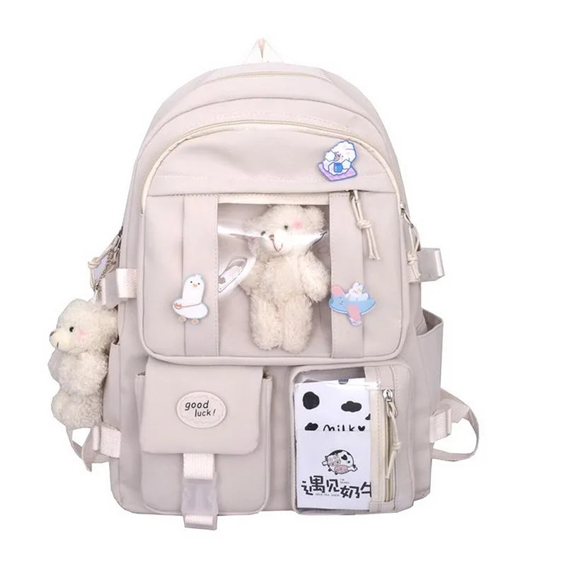 Women's Large-Capacity Multi-Pocket Nylon Backpack