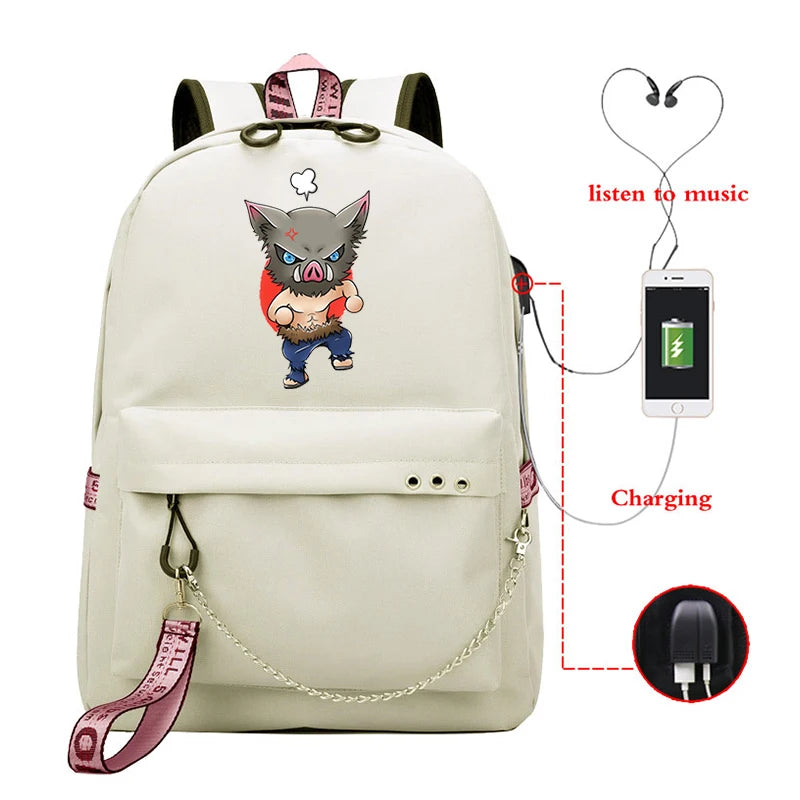 Large Capacity Demon Slayer Anime Men's Fishing Backpack