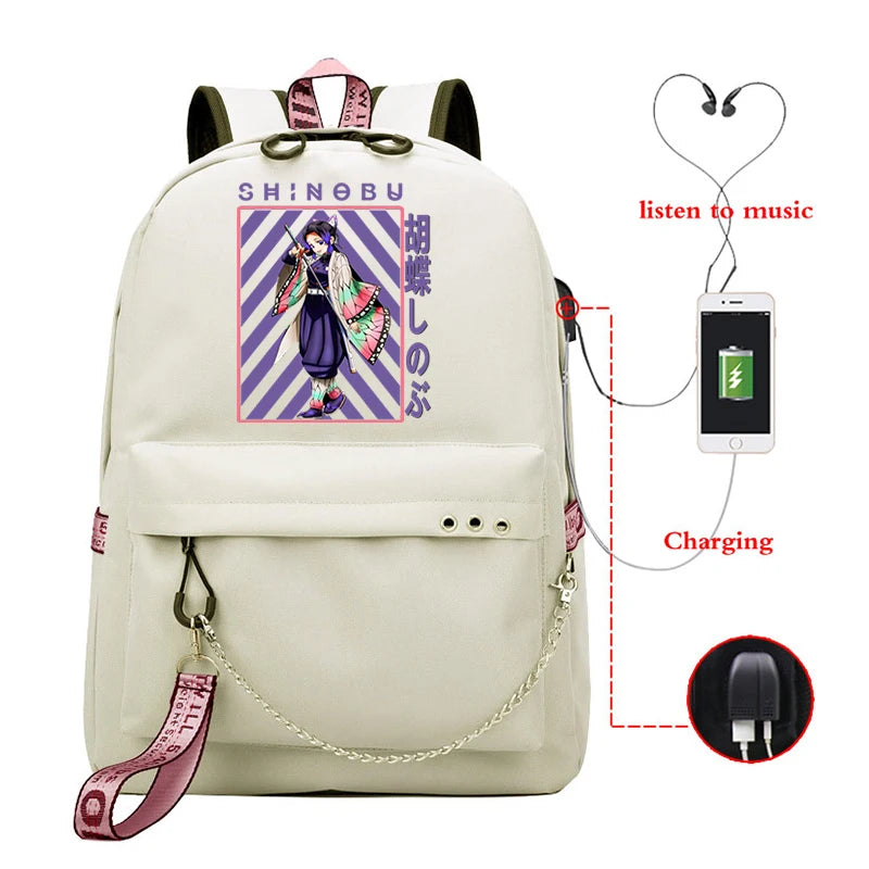 Demon Slayer Anime Men's Fishing Backpack Outdoor Camping Bag