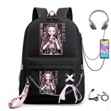 Large Capacity Demon Slayer Anime School Bag Harajuku Casual Backpack