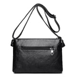 Double Pocket Crossbody Bag Women Shoulder Bags Leather Handbags
