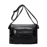 Double Pocket Crossbody Bag Women Shoulder Bags Leather Handbags