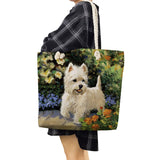 Eco Thick Rope Totes Shopper Bags - Westie Dog Painting