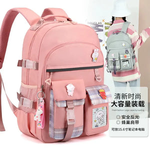 Large Capacity Girl Women Backpack Soft Touch Multi-Function Small Backpack