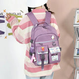 Large Capacity Girl Women Backpack Soft Touch Multi-Function Small Backpack