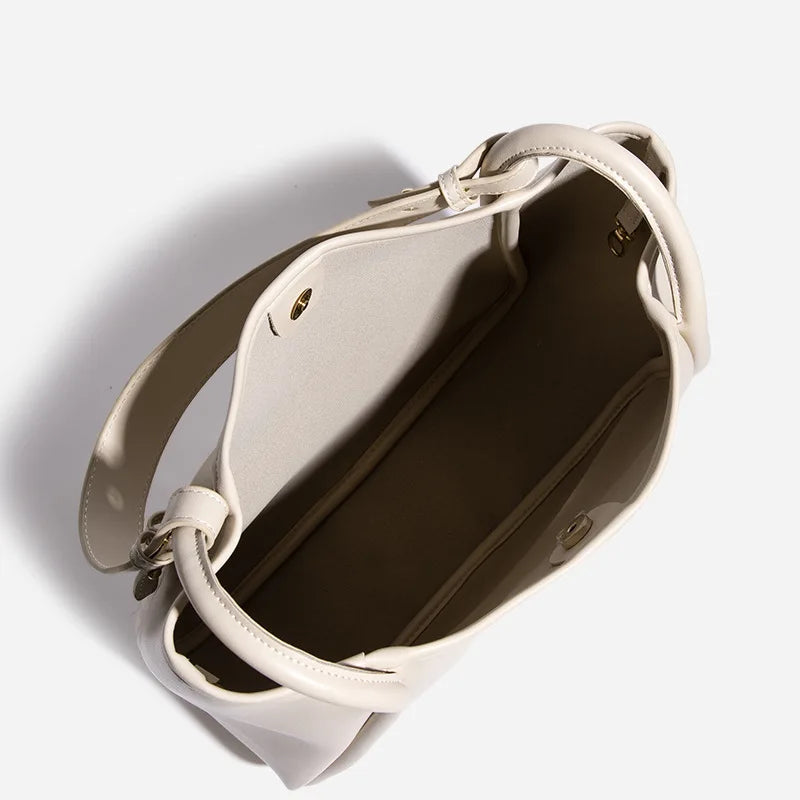 Vintage PU Leather Women's Shoulder Bag Large Capacity
