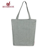 Characters Printed Canvas Tote Handbags Daily Use Canvas Shopping Bag