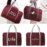Large Capacity Foldable Food Series Printed Travel Bag Clothes Organizers Bag