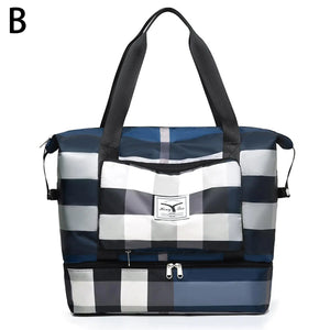 Large Capacity Foldable Travel Bag Dry Wet Separated Bag Lightweight