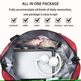 Large Capacity Foldable Travel Bag Dry Wet Separated Bag Lightweight