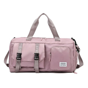 Large Capacity Folding Travel Bag with Dry and Wet Separation Pockets