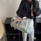 Large Capacity Folding Travel Bag with Dry and Wet Separation Pockets