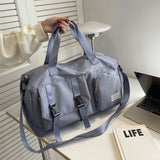 Large Capacity Folding Travel Bag with Dry and Wet Separation Pockets