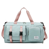 Large Capacity Folding Travel Bag with Dry and Wet Separation Pockets