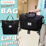 Large Folding Travel Bag Waterproof Tote Duffle Gym Yoga Storage Shoulder