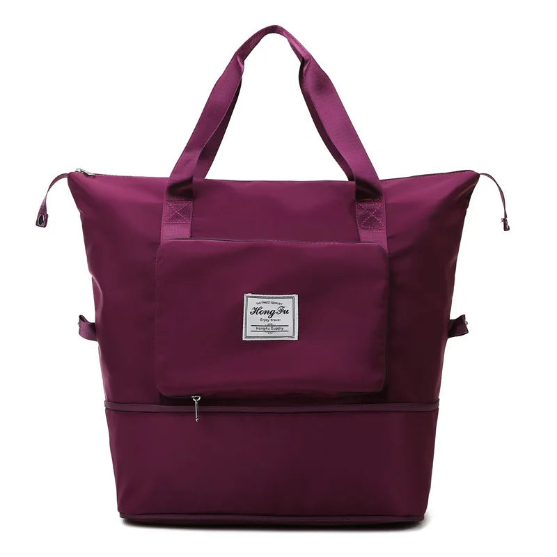 Large Capacity Folding Travel Bag for Women Luggage Tote Handbag Gym Storage