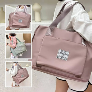 Large Capacity Folding Travel Bag for Women Luggage Tote Handbag Gym Storage