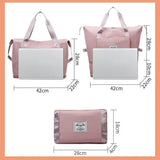 Large Capacity Folding Travel Luggage Waterproof Gym Bag Women Handle Handbag