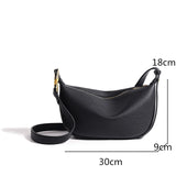 Large Capacity Leather Shoulder Crossbody Bag for Women Solid Cow Women Handbag