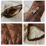 Large Capacity Green Women Shopping Bag High Cloth Shoulder Bags Winter Style