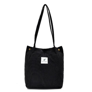 Large Capacity Corduroy Shoulder Bag Casual Totes