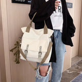 Large Capacity Women's Canvas Shoulder Bag Lightweight Messenger Bag