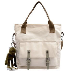 Large Capacity Women's Canvas Shoulder Bag Lightweight Messenger Bag