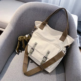 Large Capacity Women's Canvas Shoulder Bag Lightweight Messenger Bag