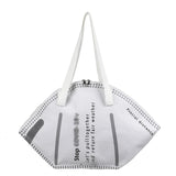 Casual Canvas Tote Bag Large Capacity Mask Shoulder Bags