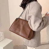 Large Capacity Soft Leather Crossbody Bag Beige Messenger Bag