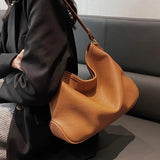 Large Capacity Shoulder Bags for Women Textured Tote Bag