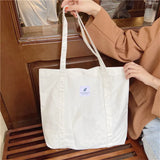 Canvas Shoulder Bag Large Capacity Retro Tote Bag